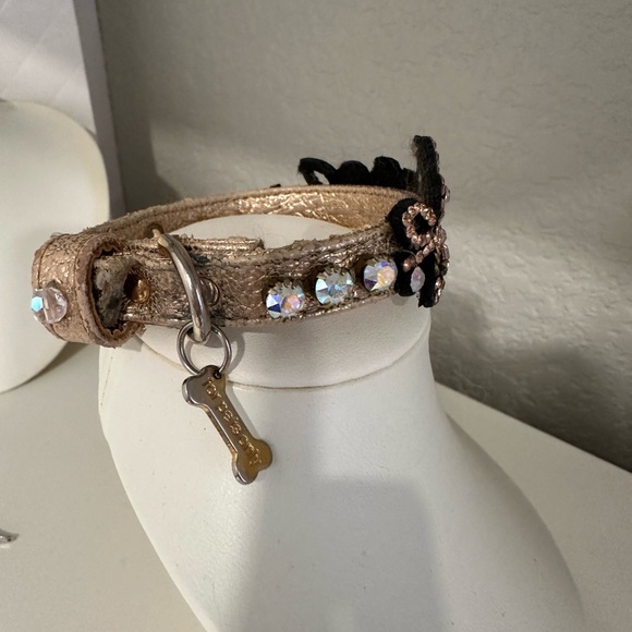 For Pets Only, Swarovski Crystal Collar in baby metallic pink. - Picture 4 of 4